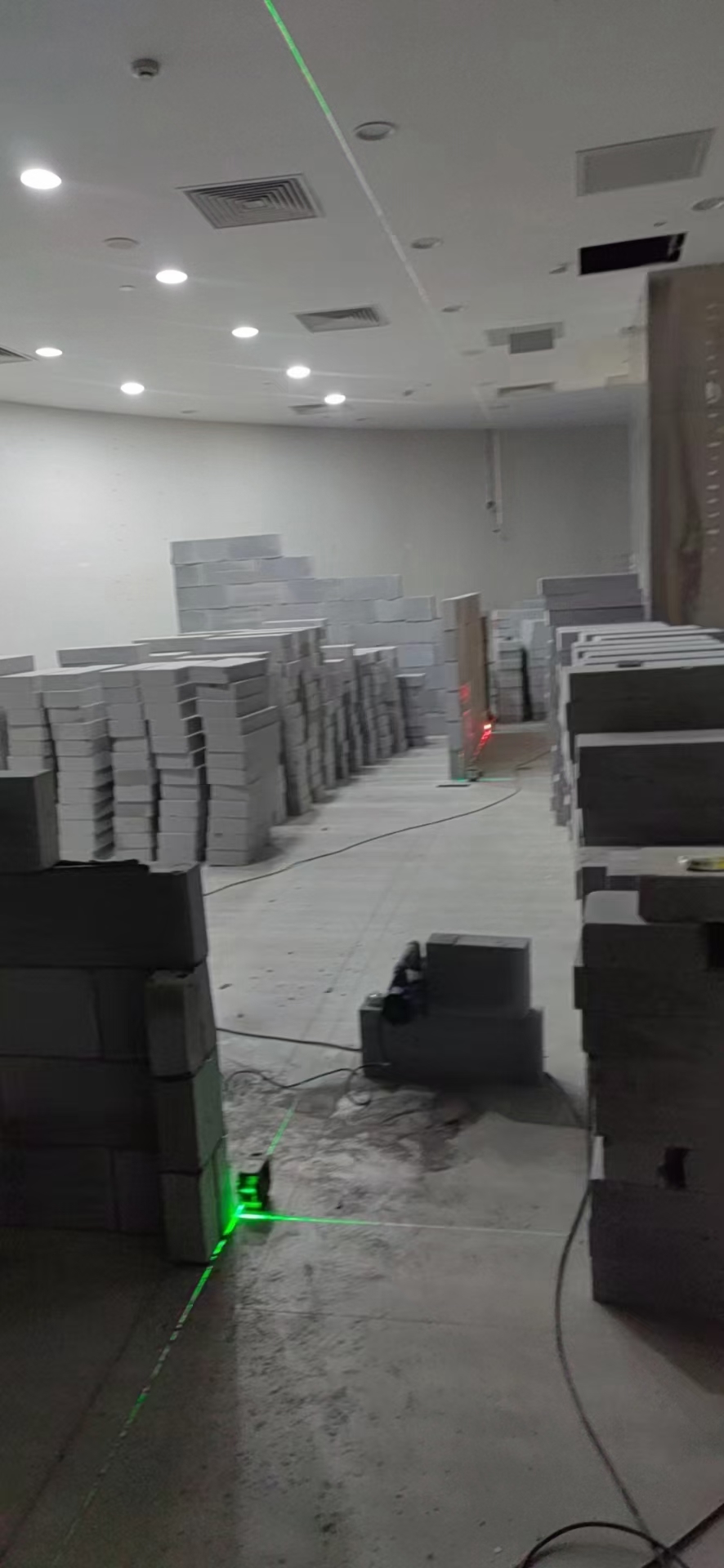 加气块隔墙施工现场参考